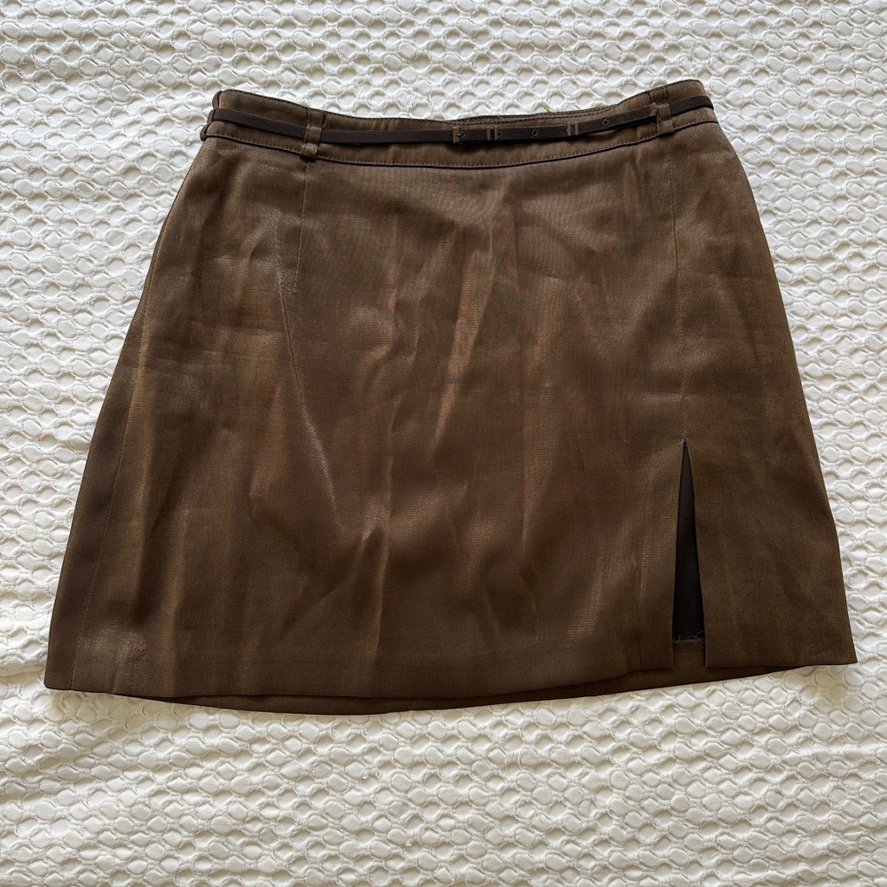 Laundry by Shelli Segal Bronze Shimmer Mini Skirt Size 6